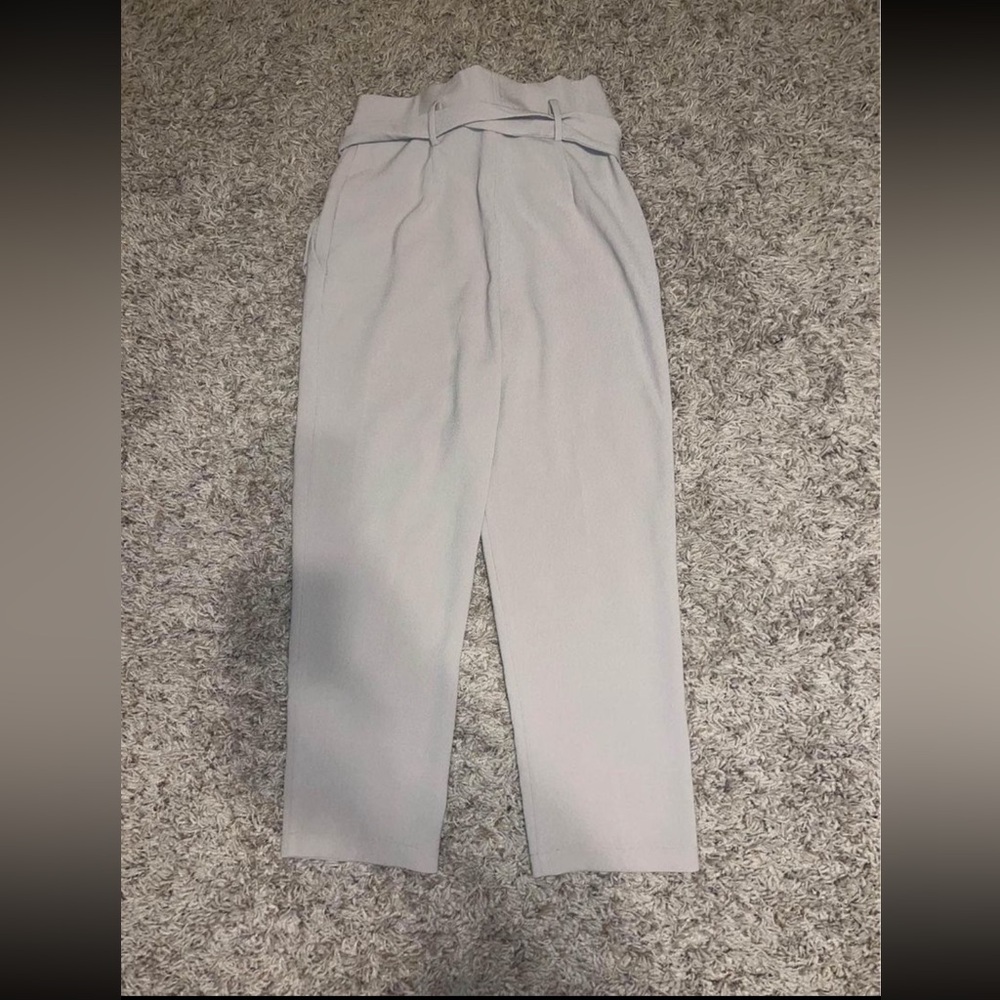 Ladies size medium paper bag style dress pants new with tags cream color